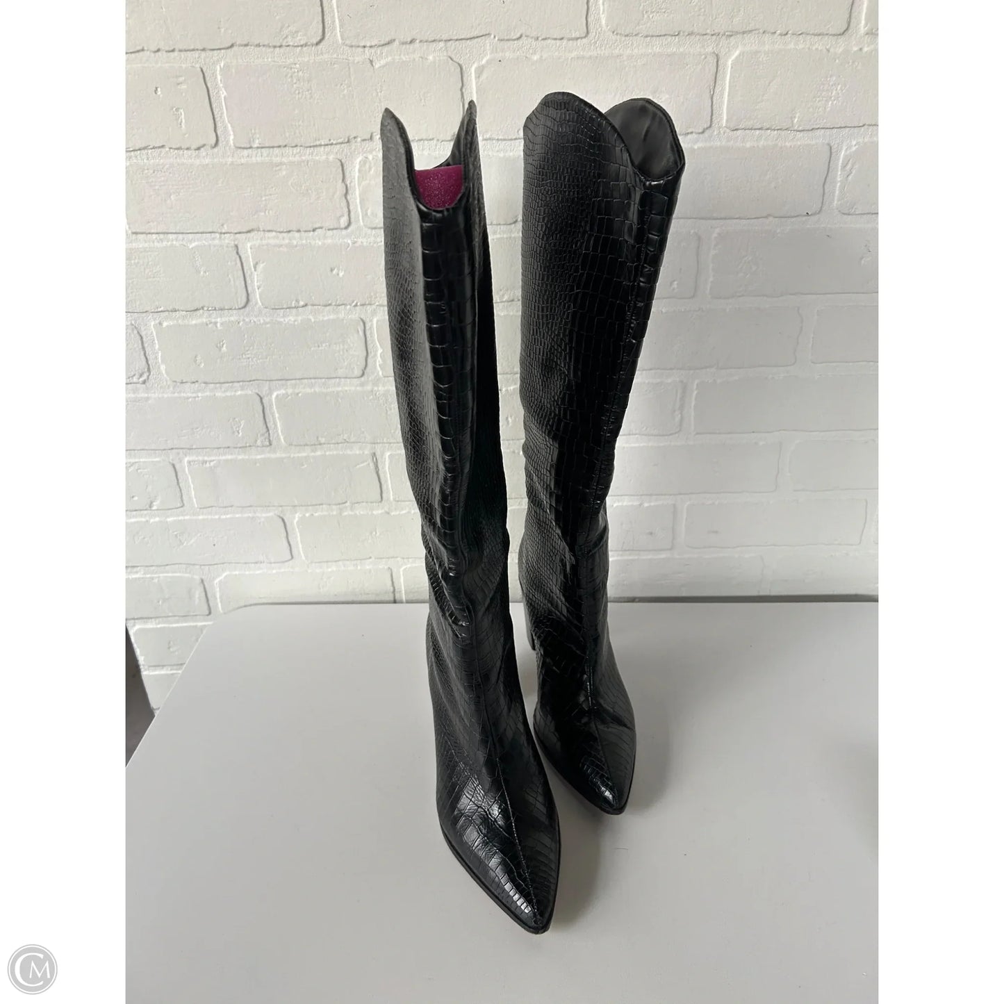 Boots Knee Heels By Schutz In Black, Size: 8.5