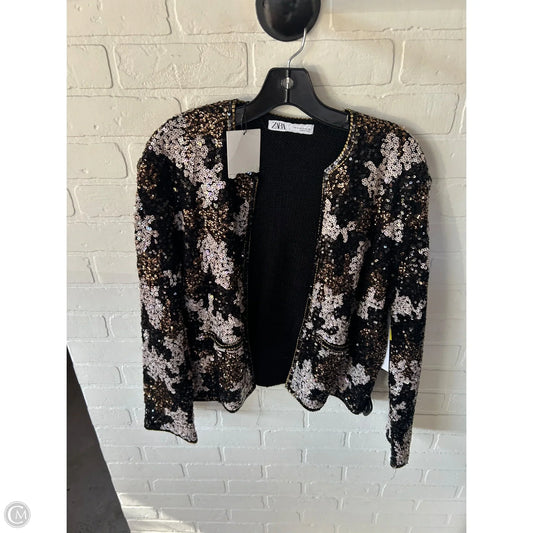 Blazer By Zara In Black & Gold, Size: S