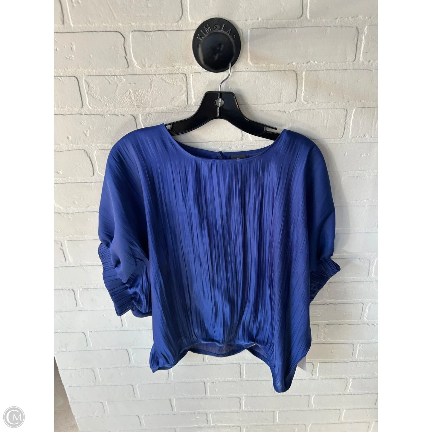 Top Short Sleeve By Worthington In Blue, Size: L