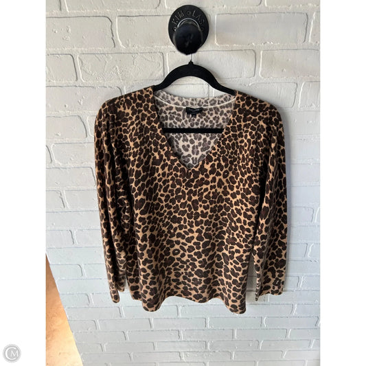 Sweater Cashmere By Talbots In Black & Brown, Size: Xlp