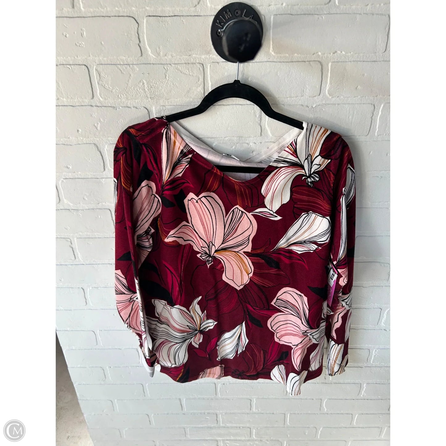 Sweater By Chicos In Red, Size: L