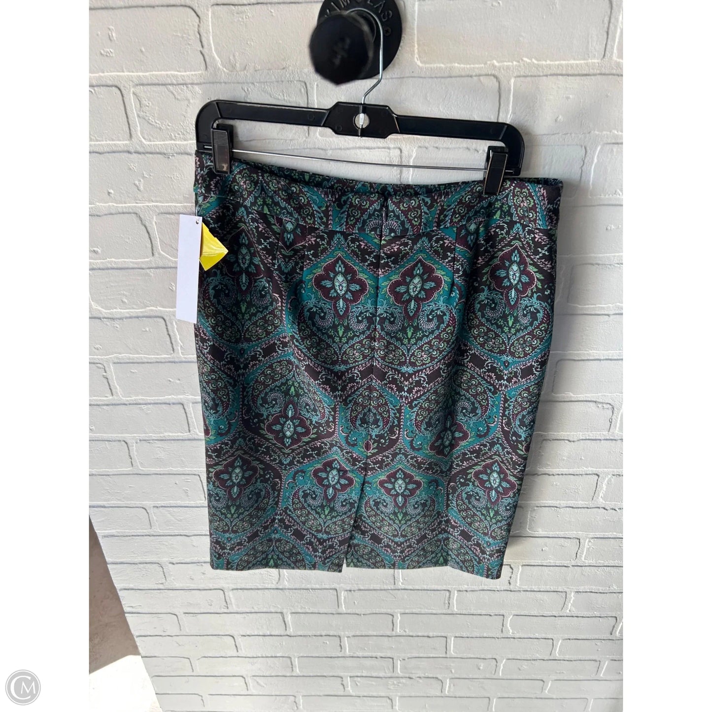 Skirt Midi By Talbots In Blue & Brown, Size: 8