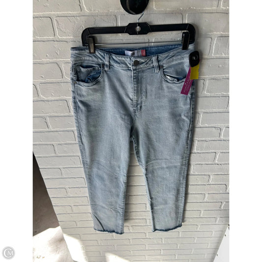 Jeans Straight By Cabi In Blue Denim, Size: 10