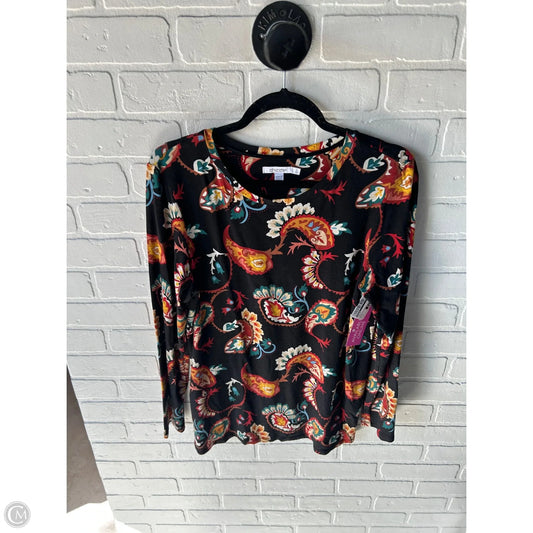 Top Long Sleeve By Chicos In Black, Size: L