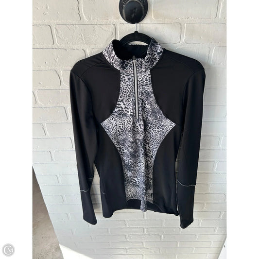 Athletic Top Long Sleeve Collar By Clothes Mentor In Black & White, Size: Xl