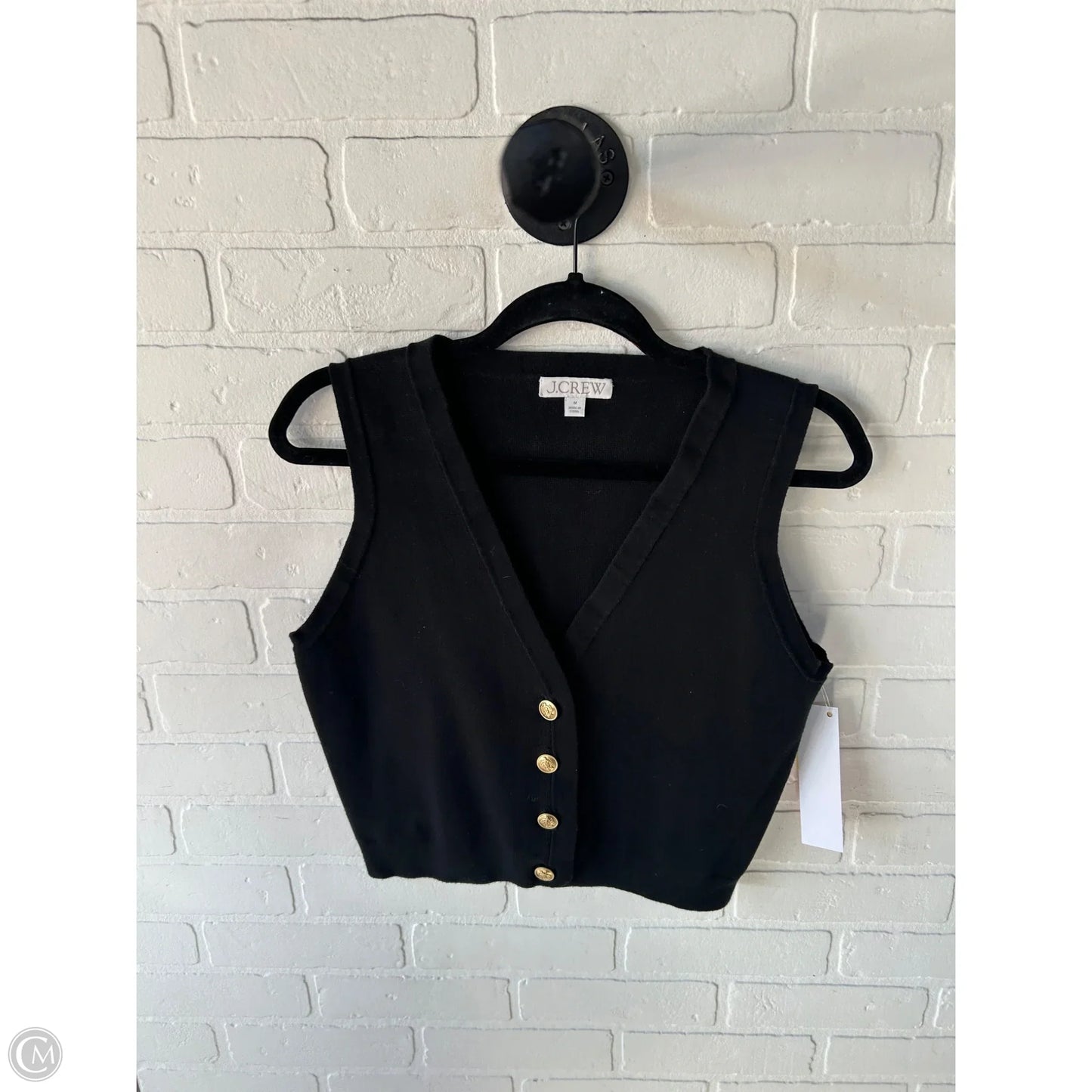 Vest Sweater By J. Crew In Black, Size: M