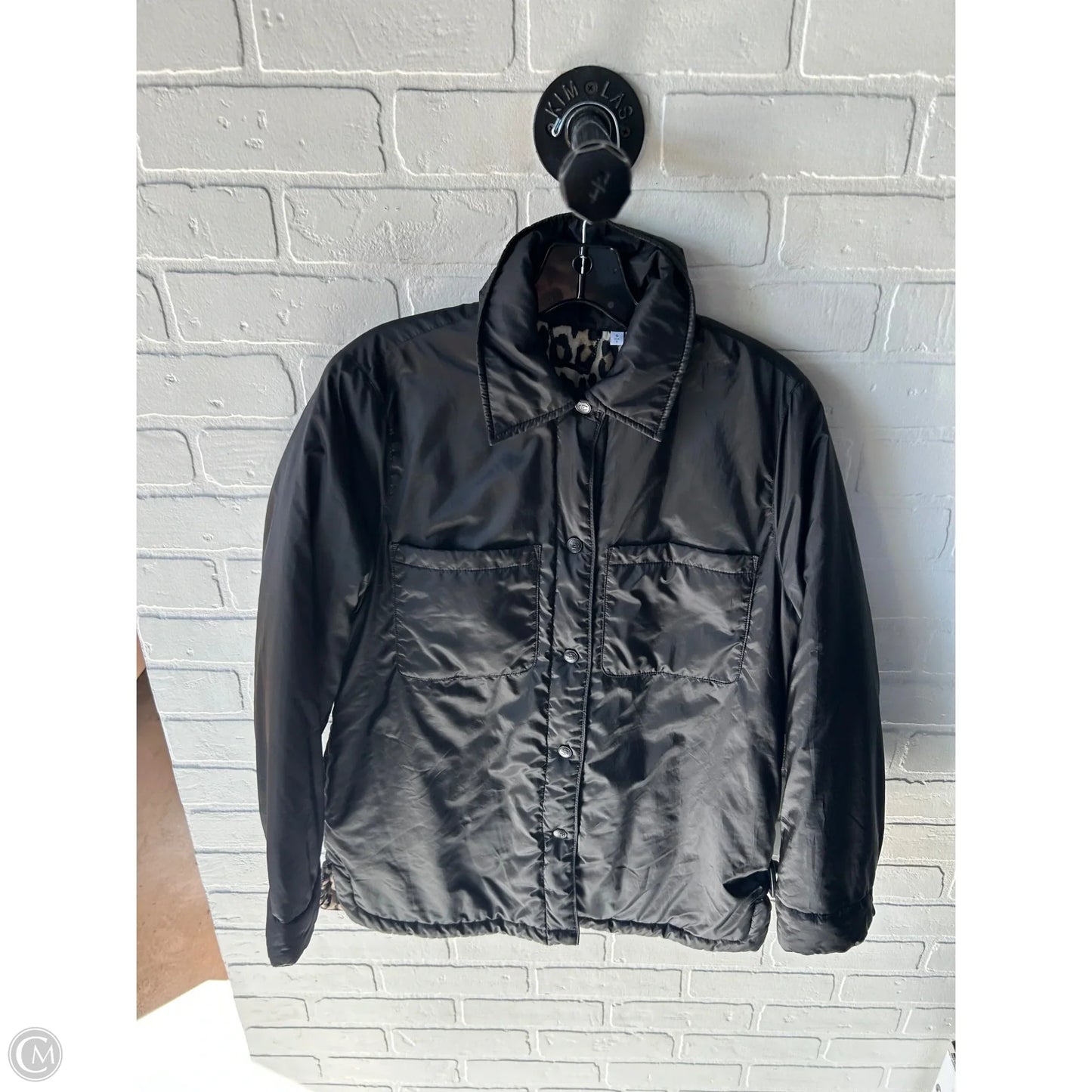 Jacket Shirt By Chicos In Black, Size: S