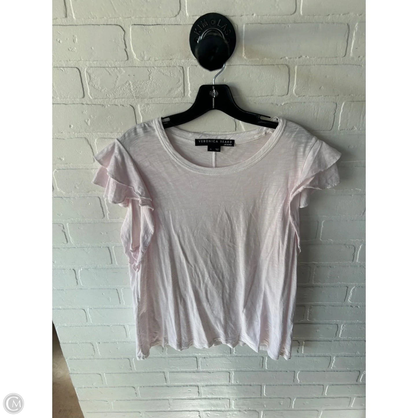 Top Short Sleeve By Veronica Beard In Pink, Size: Xl