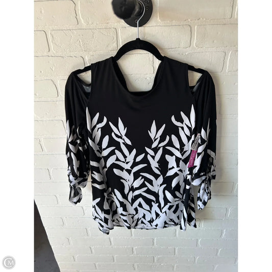 Top Long Sleeve By Alfani In Black & White, Size: S