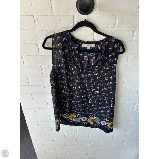 Top Sleeveless By Loft In Navy, Size: M