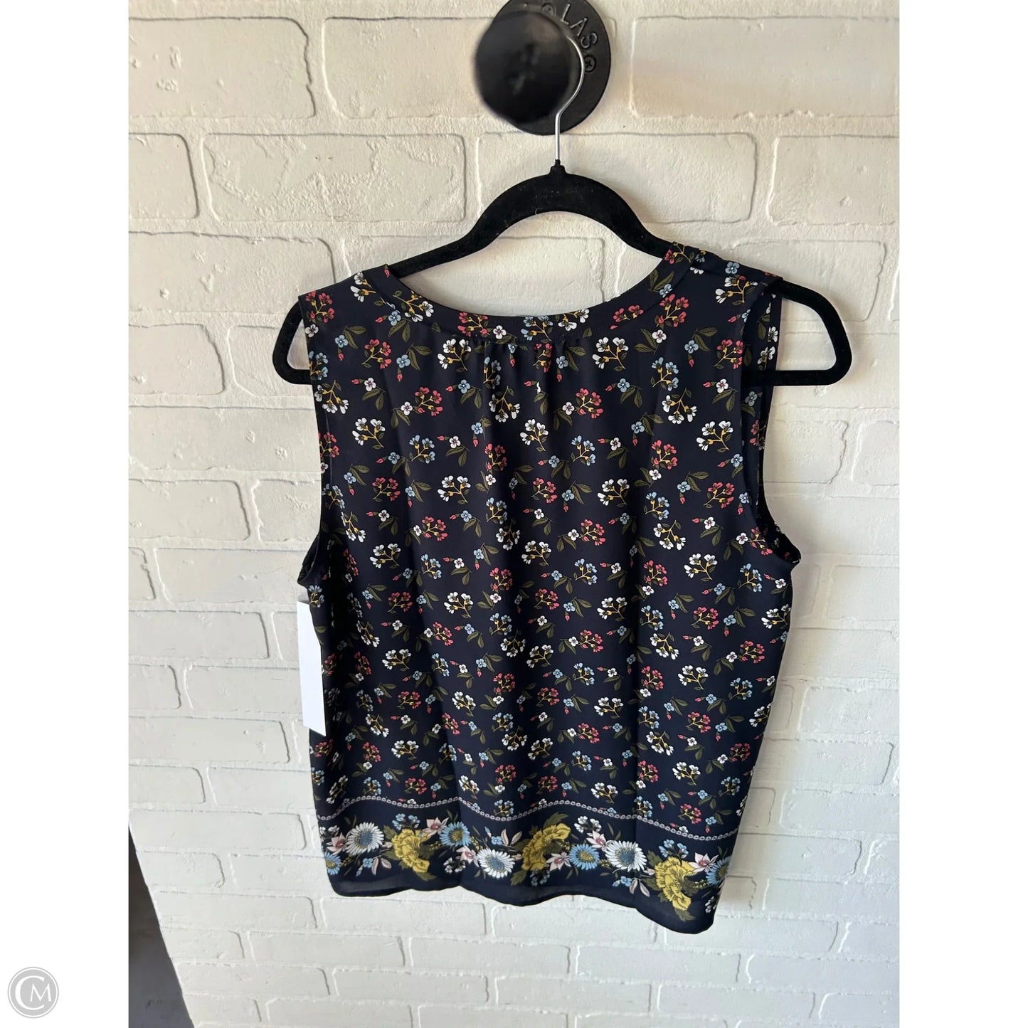 Top Sleeveless By Loft In Navy, Size: M