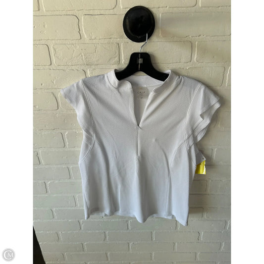 Athletic Top Short Sleeve By Calia In White, Size: M