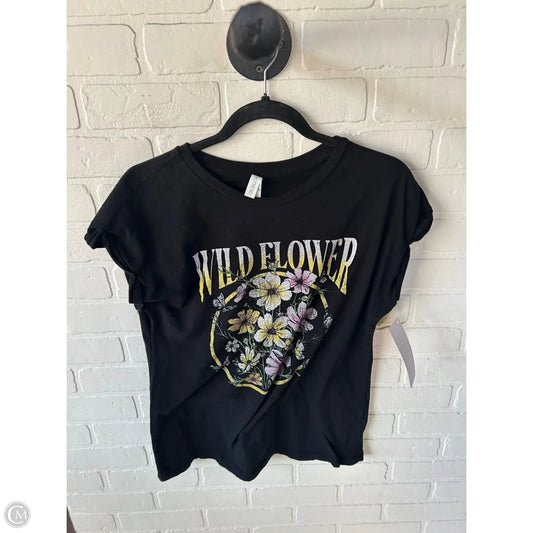 Top Short Sleeve Basic By Clothes Mentor In Black, Size: M