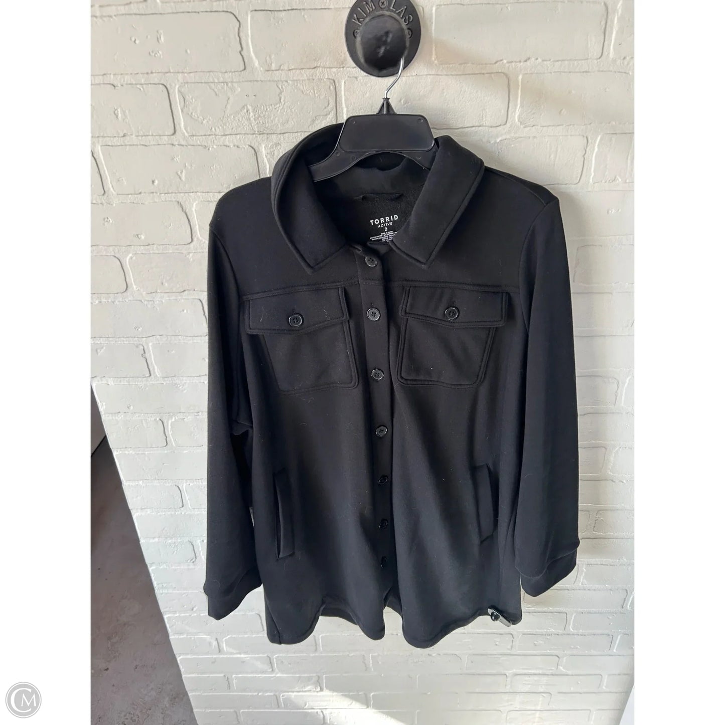 Jacket Shirt By Torrid In Black, Size: 2x