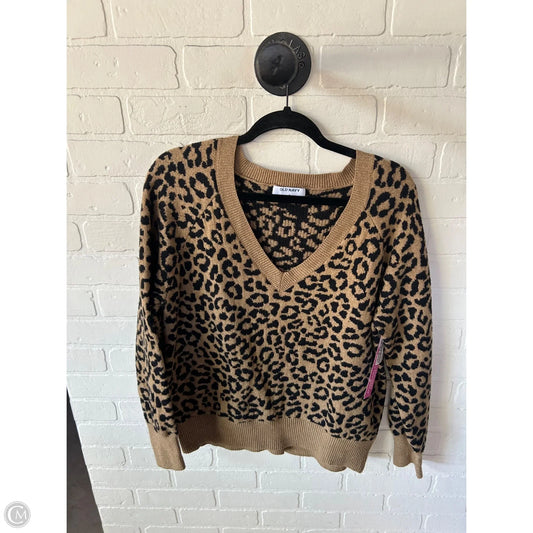 Sweater By Old Navy In Black & Tan, Size: M