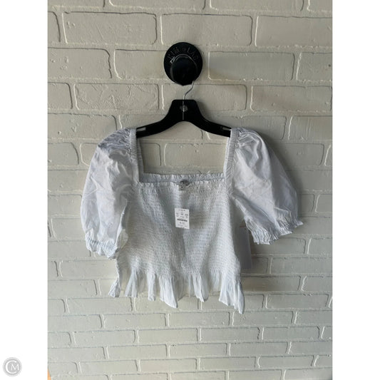 Top Short Sleeve By J. Crew In White, Size: M