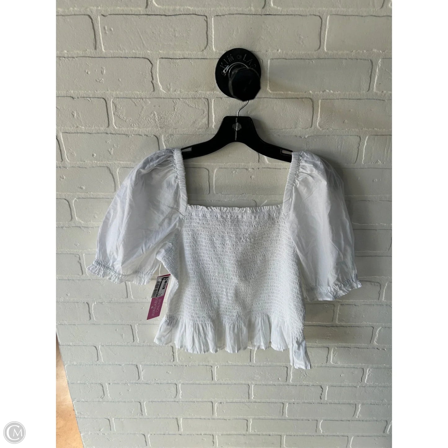 Top Short Sleeve By J. Crew In White, Size: M