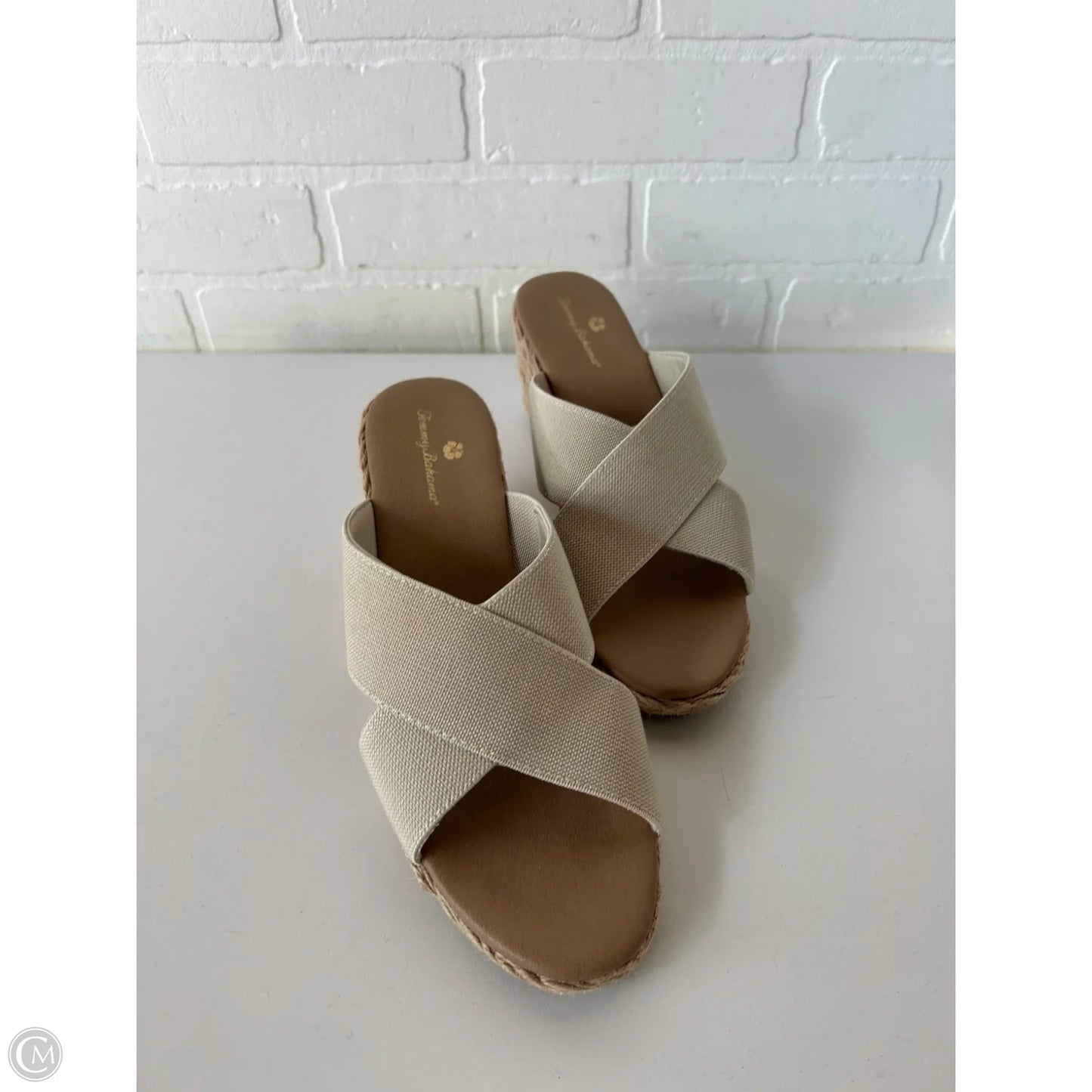 Sandals Heels Wedge By Tommy Bahama In Beige, Size: 10