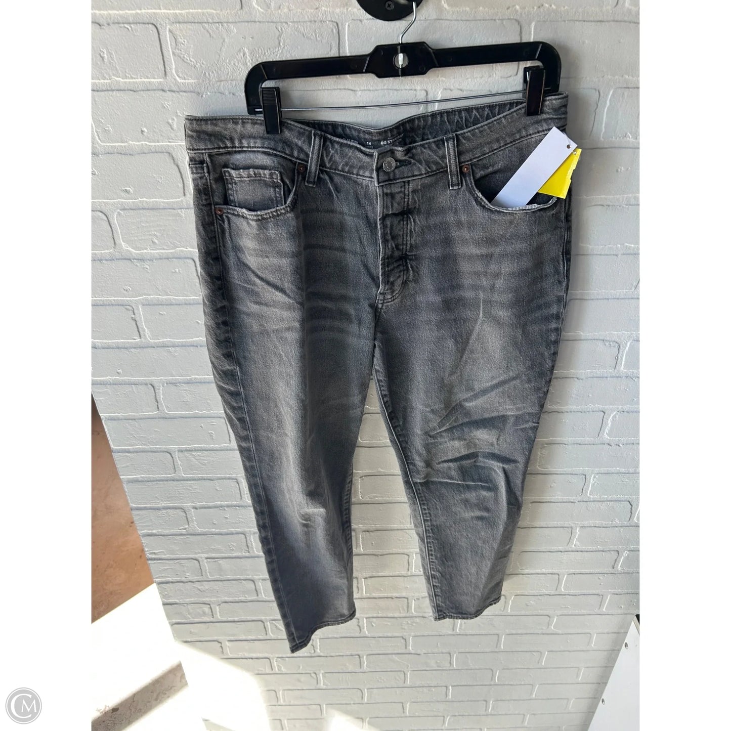 Jeans Straight By Old Navy In Grey Denim, Size: 14p