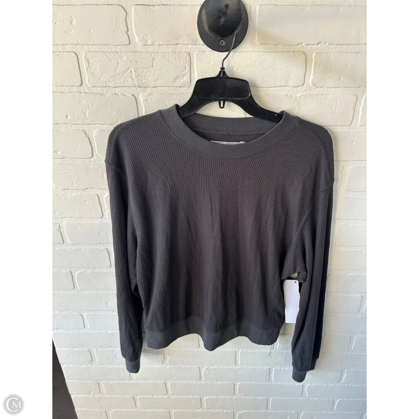 Top Long Sleeve By Abercrombie And Fitch In Grey, Size: M