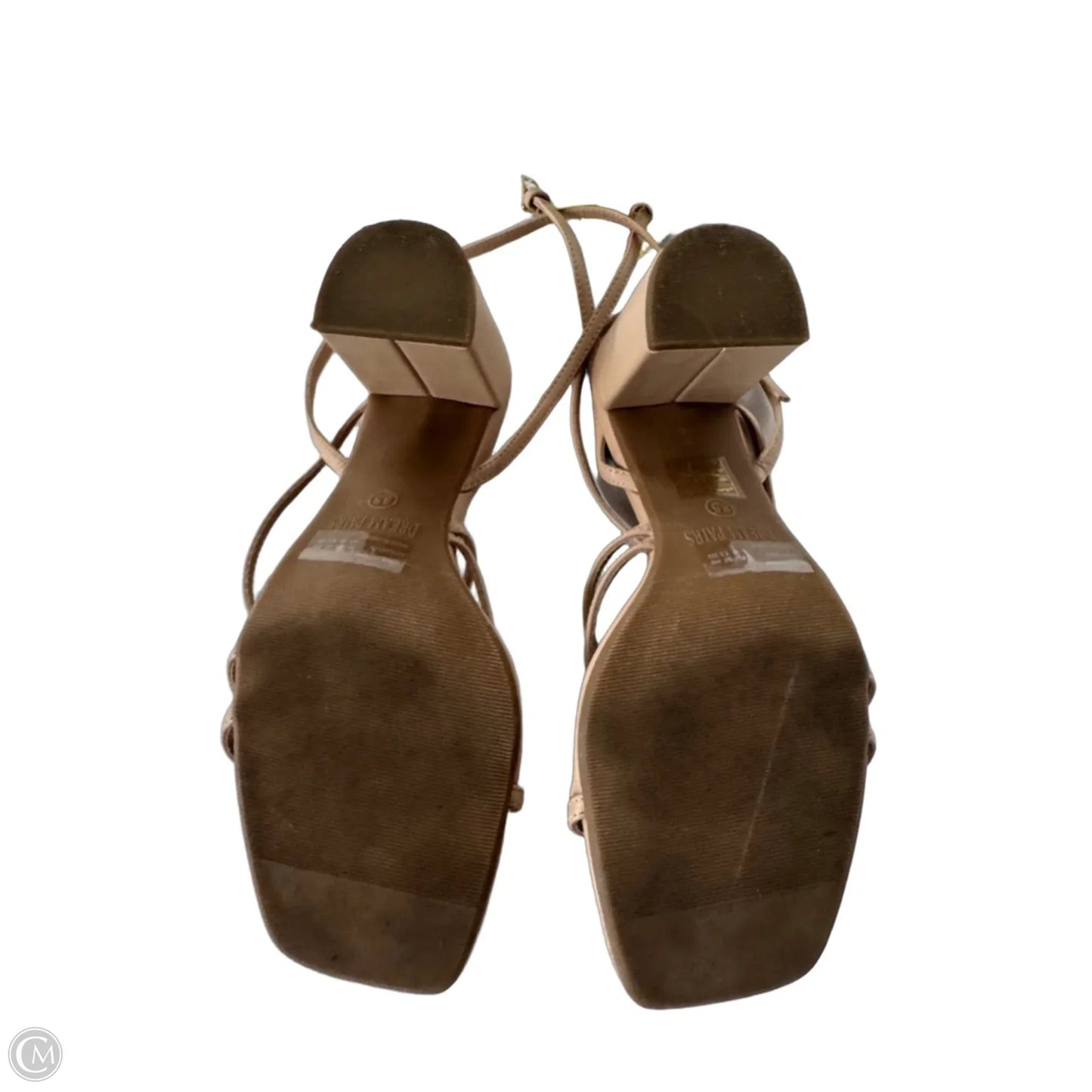 Sandals Heels Block By Dream Pairs In Tan, Size: 8.5