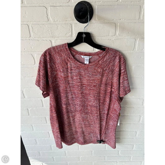 Athletic Top Short Sleeve By Athleta In Red & Silver, Size: L