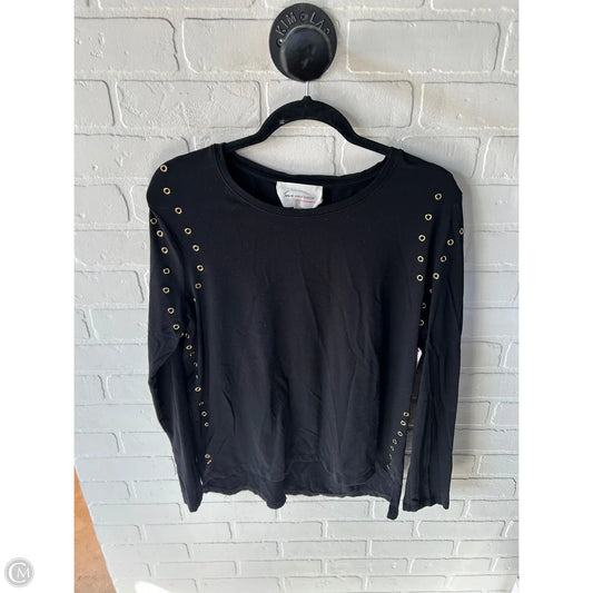 Top Long Sleeve By Vince Camuto In Black & Gold, Size: Xl