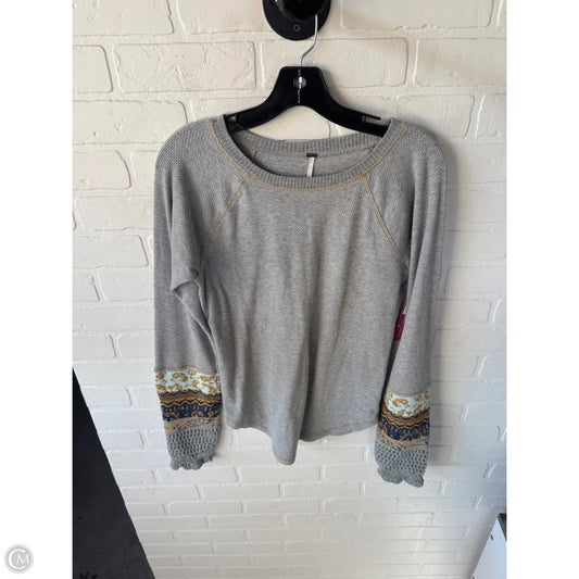 Top Long Sleeve By Free People In Grey, Size: Xl