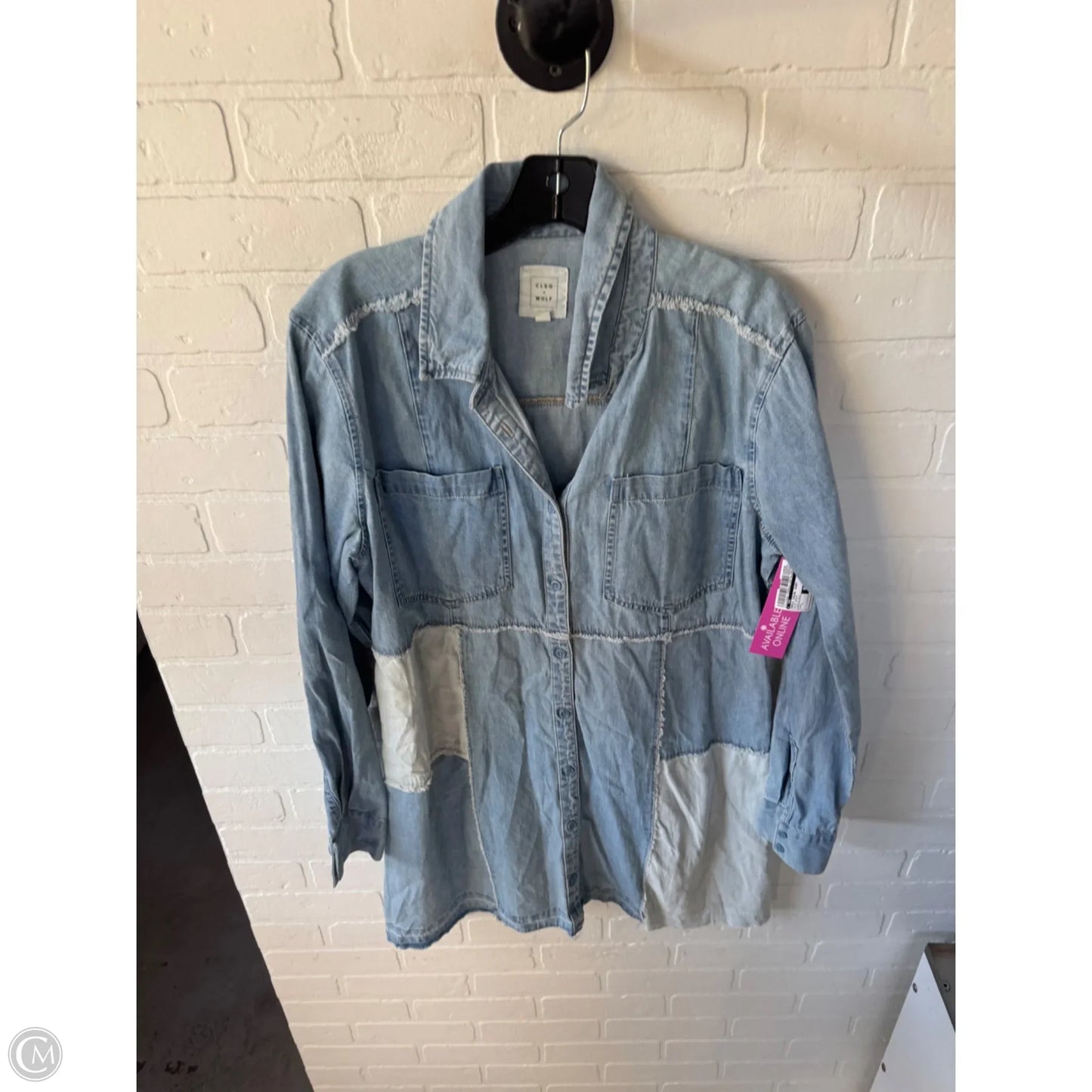 Dress Casual Short By Cmc In Blue Denim, Size: L