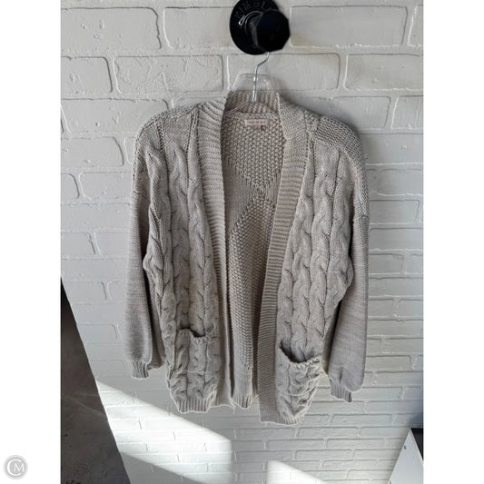 Sweater Cardigan By Skies Are Blue In Cream, Size: L