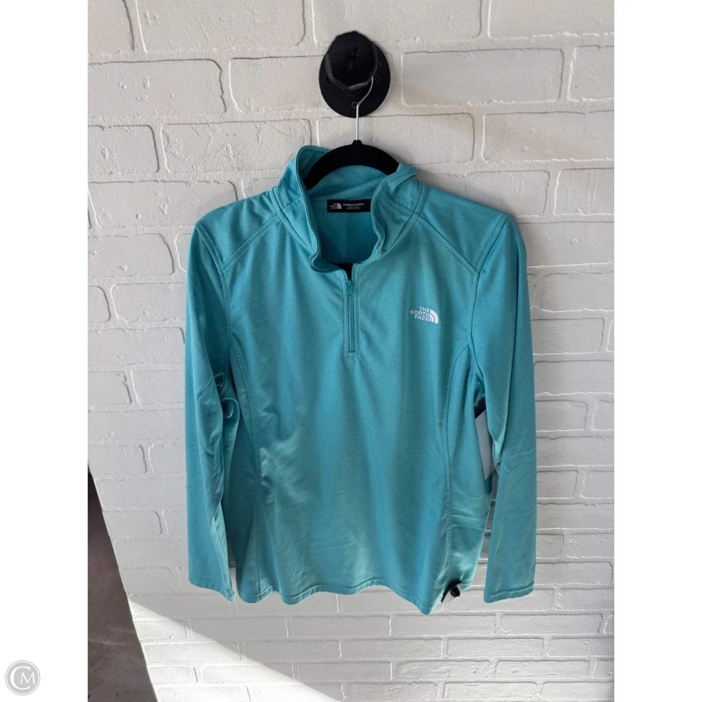 Athletic Top Long Sleeve Collar By The North Face In Blue, Size: Xl