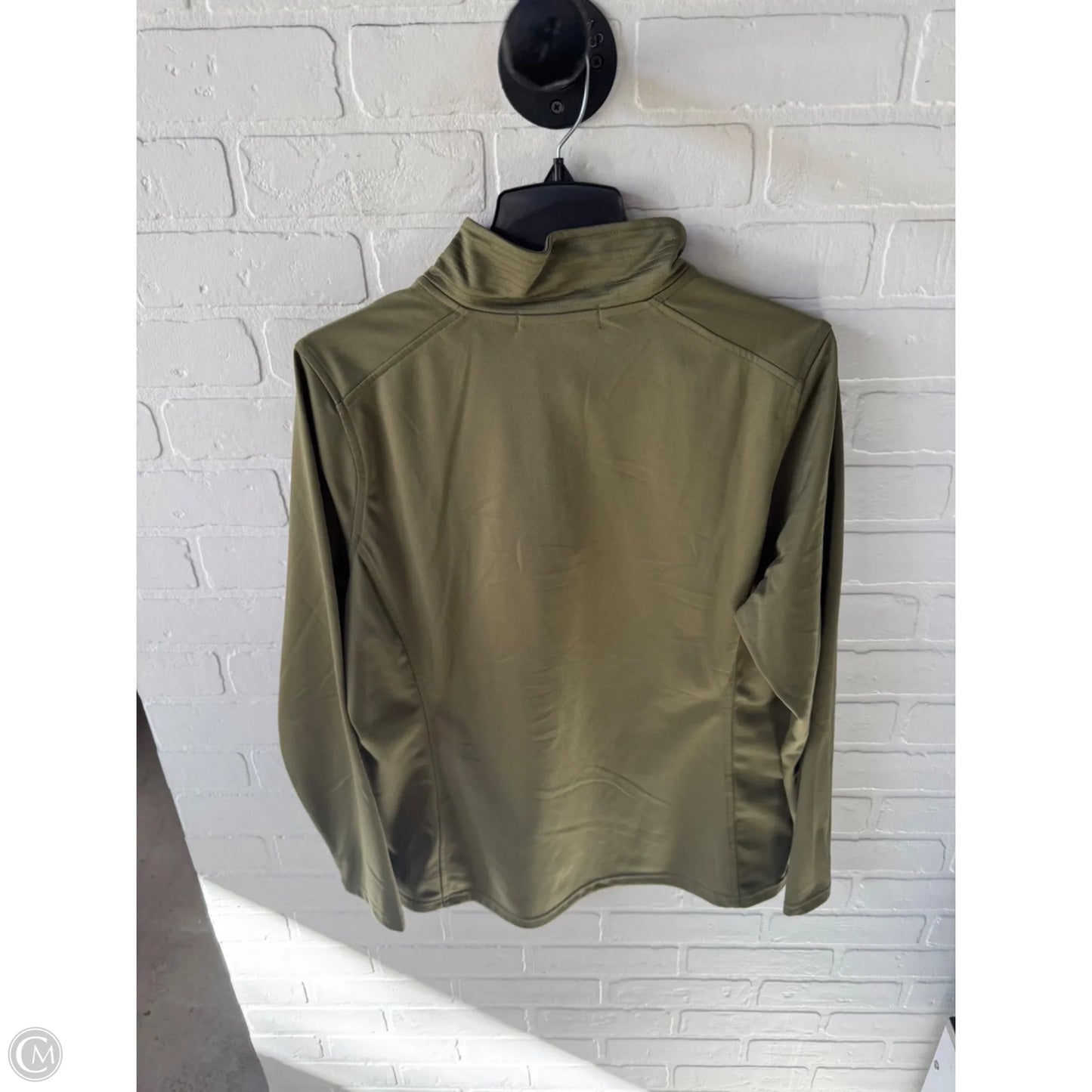 Athletic Top Long Sleeve Collar By The North Face In Green, Size: Xl