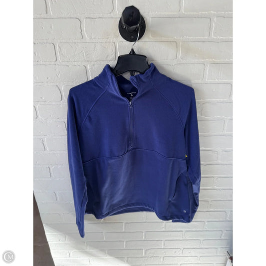 Athletic Top Long Sleeve Collar By Layer 8 In Blue, Size: L