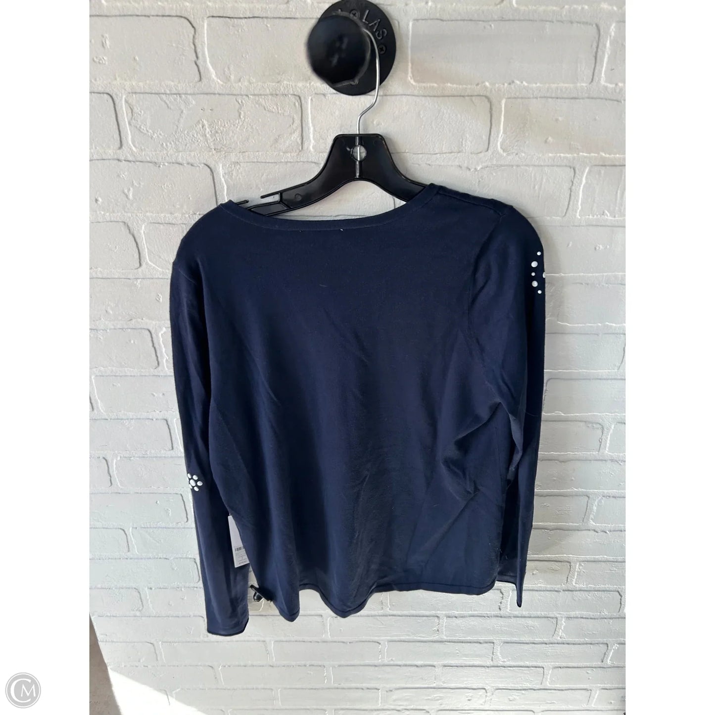Sweater By Chicos In Blue & White, Size: M
