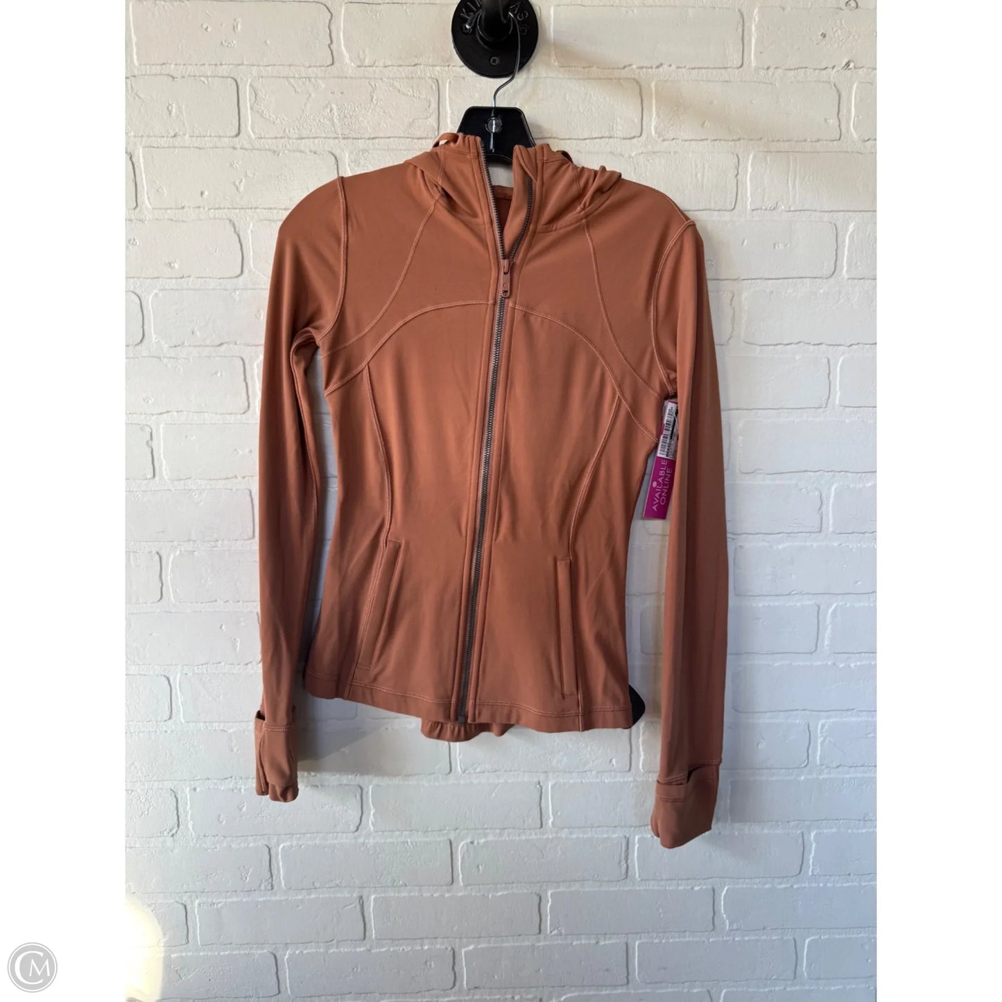 Athletic Jacket By Lululemon In Tan, Size: S