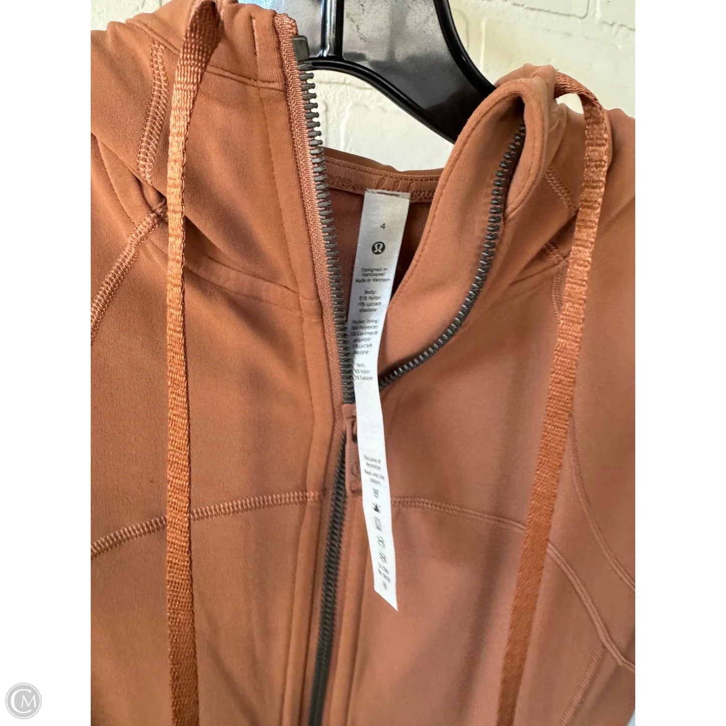 Athletic Jacket By Lululemon In Tan, Size: S