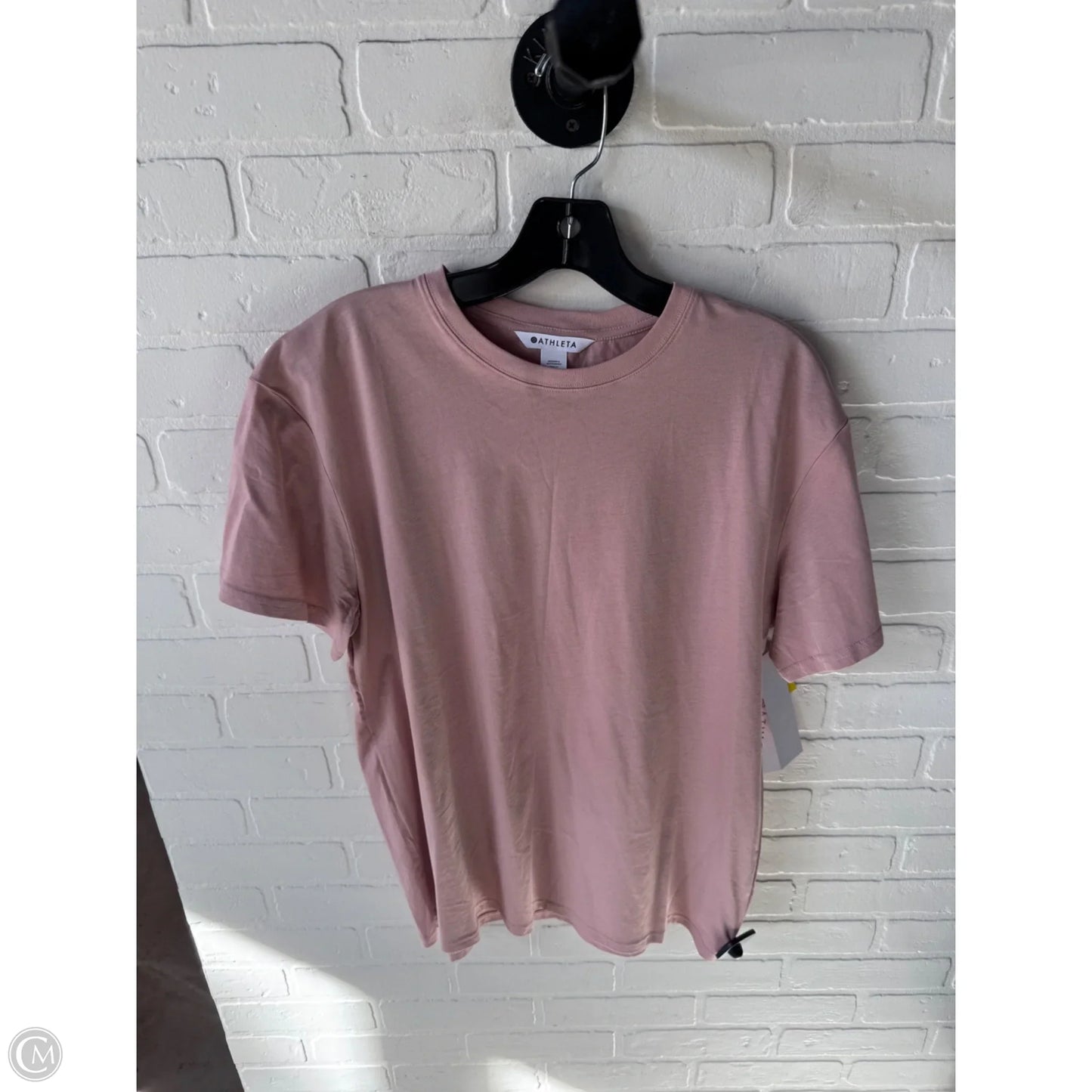 Athletic Top Short Sleeve By Athleta In Pink, Size: M