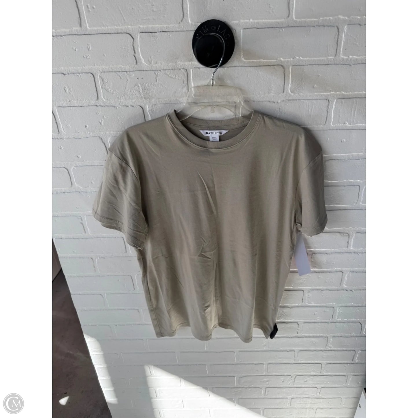 Athletic Top Short Sleeve By Athleta In Green, Size: M