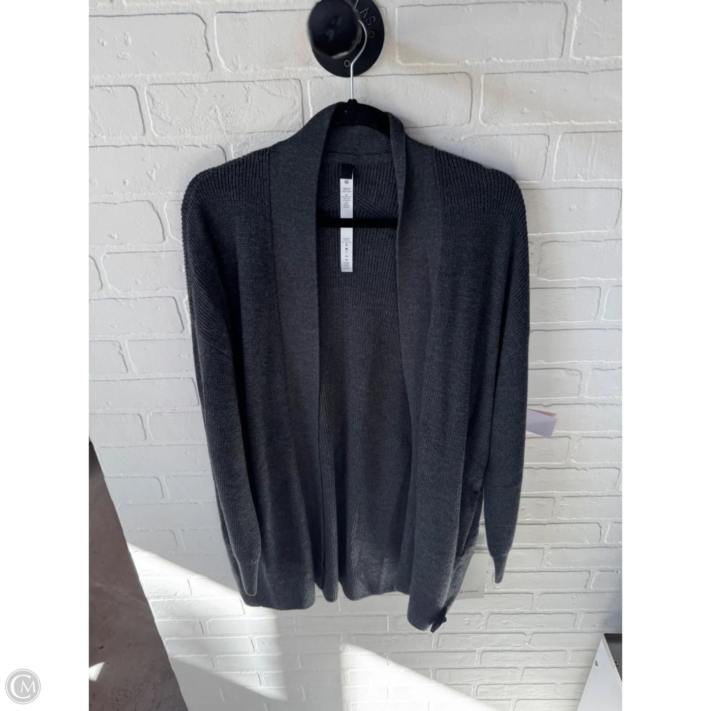 Sweater Cardigan By Lululemon In Grey, Size: M