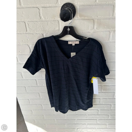 Top Short Sleeve By Loft In Navy, Size: Xsp