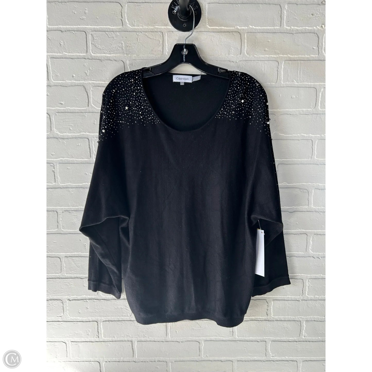 Sweater By Calvin Klein In Black, Size: L