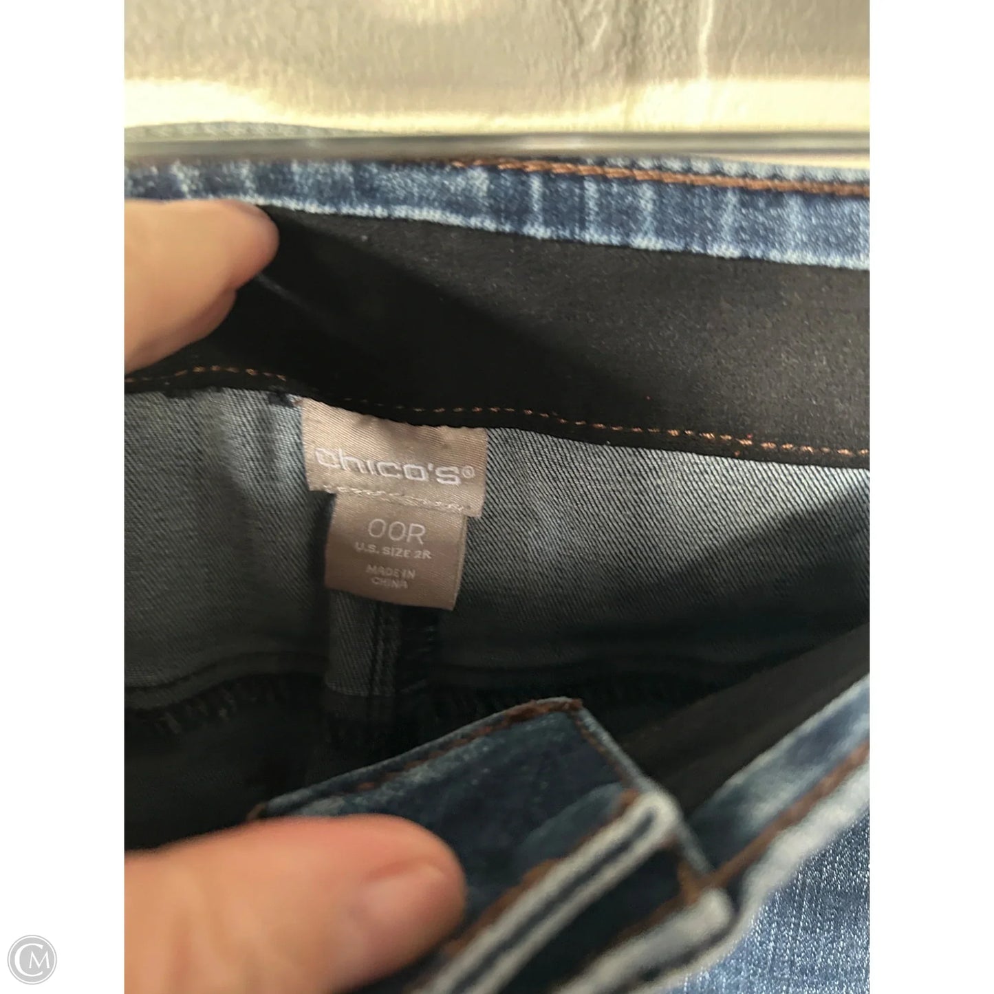 Jeans Skinny By Chicos In Blue Denim, Size: 2