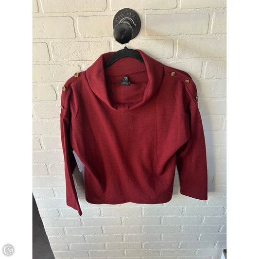 Top Long Sleeve By Ann Taylor In Red, Size: S
