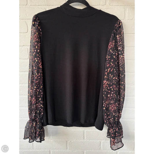 Top Long Sleeve By Cece In Black, Size: L