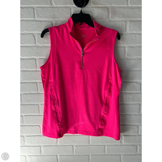 Athletic Top Short Sleeve By Tail In Pink, Size: L