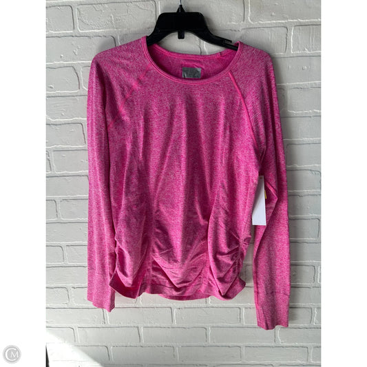 Athletic Top Long Sleeve Crewneck By Athleta In Pink, Size: Xl