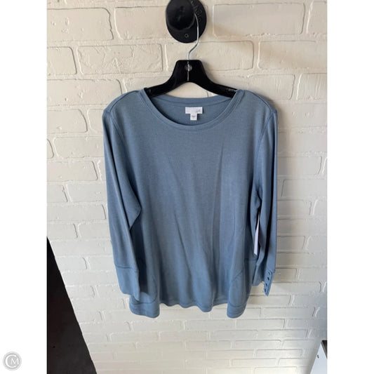 Top Long Sleeve By J. Jill In Blue, Size: L