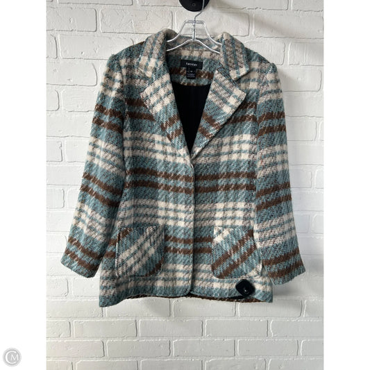 Blazer By Karen Kane In Blue & Brown, Size: Xs