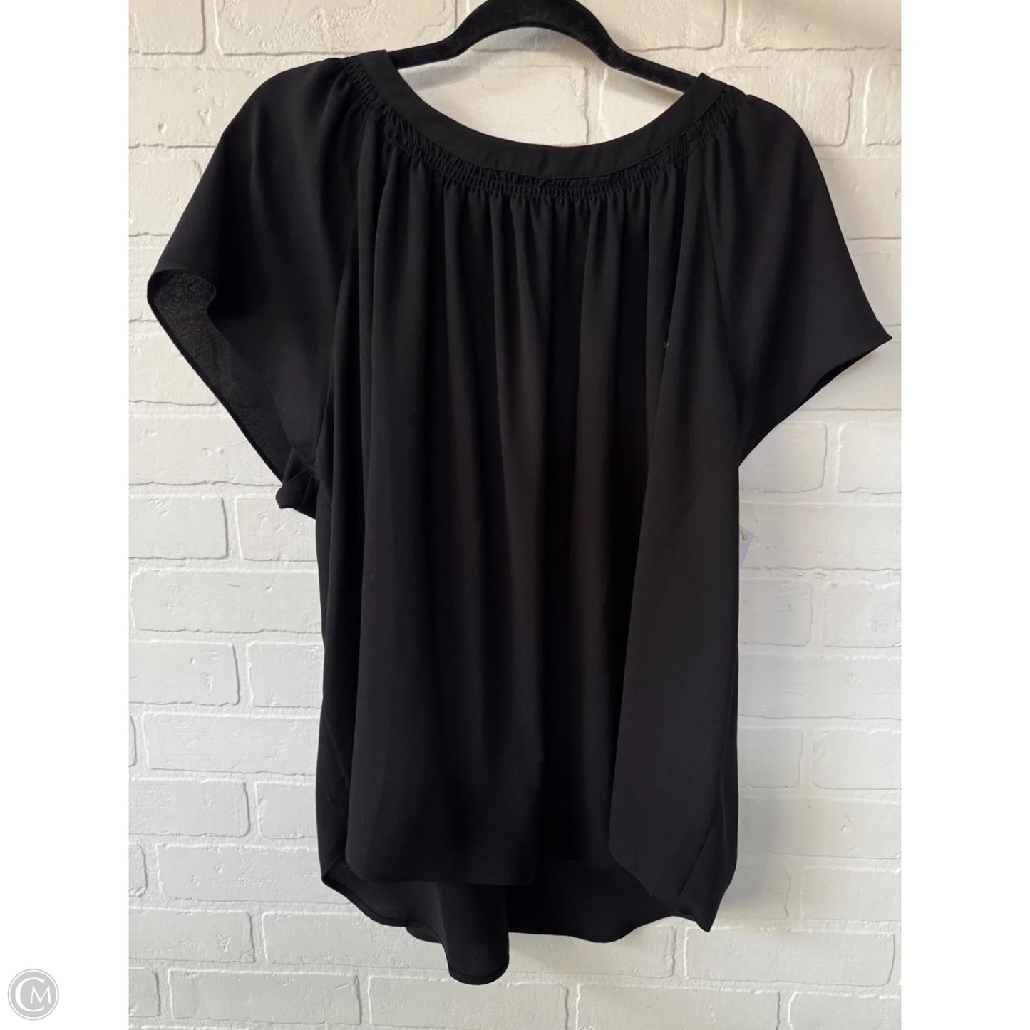 Top Short Sleeve By Lc Lauren Conrad In Black, Size: 2x