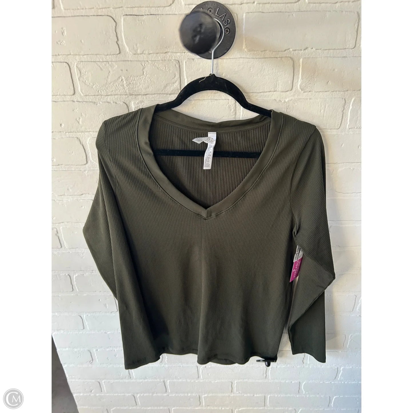 Athletic Top Long Sleeve Crewneck By Athleta In Green, Size: Xl